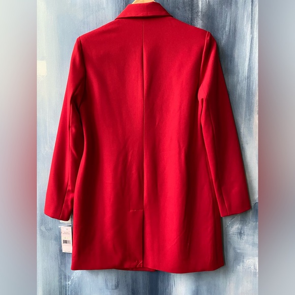 NWT NANETTE LEPORE Long Red Riding Hood Blazer Size 4 - Picture 7 of 9